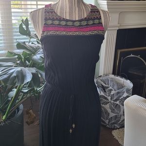 Xhiliration Black Boho Dress